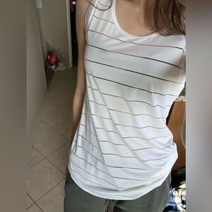 Women's White RBX Striped Tank